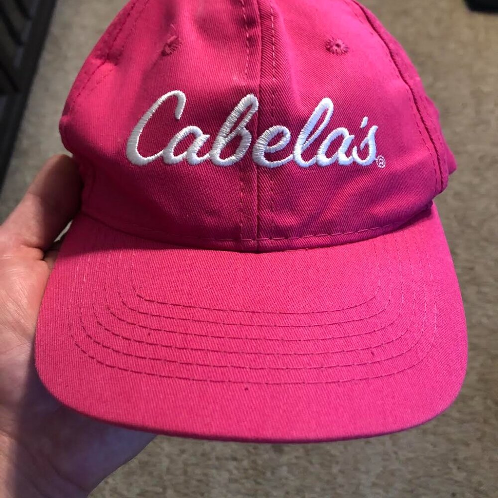 Cabelas Bass Pro Shops Pink Baseball Cap Hat One Size Fits Most